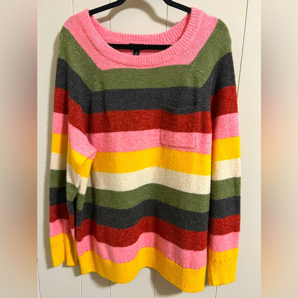 Torrid Multicolor Striped Sweater